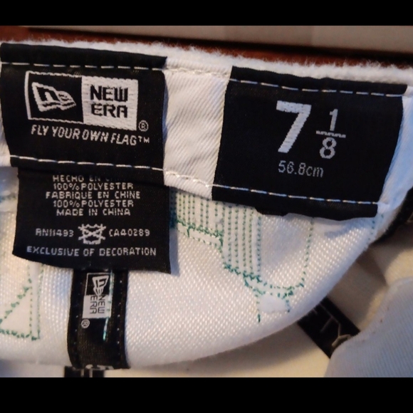 Miami New Era 59 Fifty 7 1/8 56.8cm fitted White hat cap - Picture 7 of 7